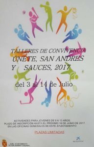 Charla sobre "Hábitos de Vida Saludables" dentro de los talleres de convivencia "Únete, San Andrés y Sauces 2017"
